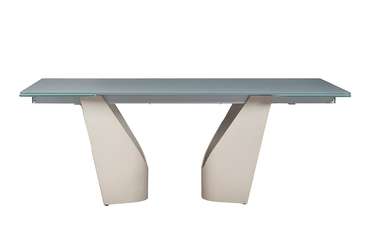 Раздвижной обеденный стол Quadro бело-серого цвета
