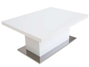Обеденный раскладной стол-трансформер Slide GL цвета белый глянец
