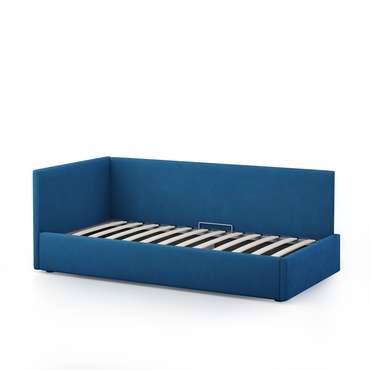 Кровать Меркурий-2 90х190 синего цвета с подъемным механизмом