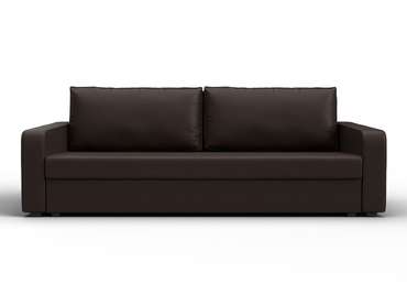 Диван-кровать Лига 009 темно-коричневого цвета (экокожа)