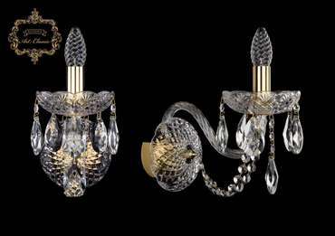 Хрустальное бра Art Classic 45241 10.11.1.195.XL.Gd.Sp подсвечник с подвесками
