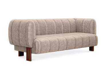 Диван Cassis бежевого цвета с коричневыми ножками