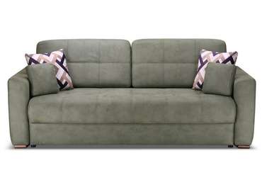 Прямой диван-кровать Фреско  Оптима зеленого цвета