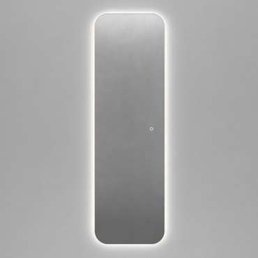 Прямоугольное настенное зеркало Kuvino NF LED L 54х179 с нейтральной подсветкой и с сенсорной кнопкой