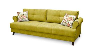 Прямой диван-кровать Мирта Лайт желтого цвета