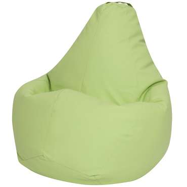Кресло-мешок Груша L в обивке из экокожа салатового цвета