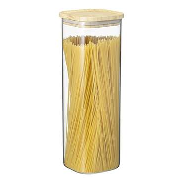 Банка для хранения квадратная Glass Bamboo 2,2 л