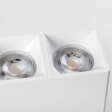 Рамка (светильник) PVC д/LED-модулей 941хх и LED-ламп D50мм RULLO 2x QUAD БЕЛЫЙ