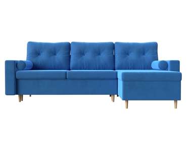 Угловой диван-кровать Белфаст голубого цвета  правый угол