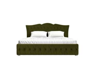 Кровать Герда 200х200 зеленого цвета с подъемным механизмом 