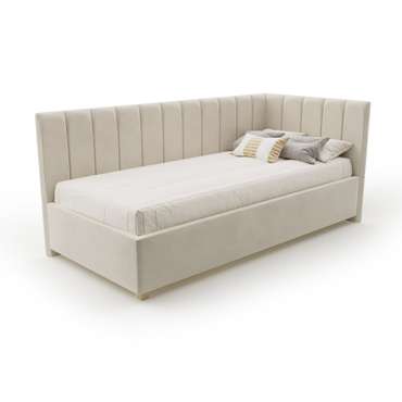 Кровать Помпиду 90х200 белого цвета без подъемного механизма