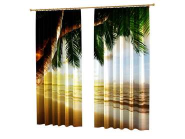Шторы с фотопечатью для спален: Необитаемый остров