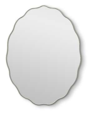Настенное зеркало Fancy Oval 60х80 серебряного цвета