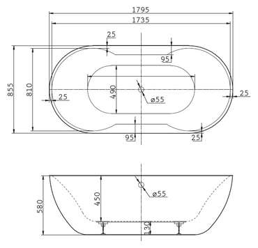 Акриловая ванна BB28