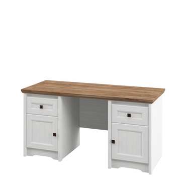 Письменный стол Кантри бело-коричневого цвета