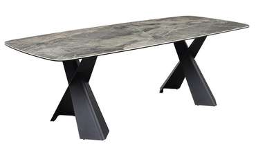 Обеденный стол DikLine KY220 черно-серого цвета