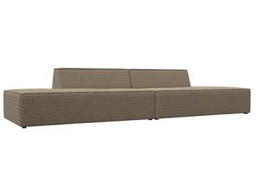 Прямой модульный диван Монс Лофт коричнево-бежевого цвета