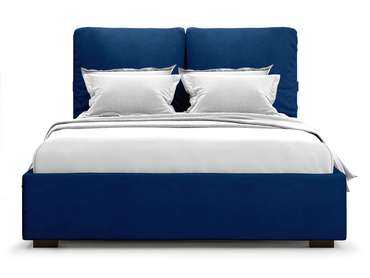 Кровать Trazimeno 140х200 темно-синего цвета с подъемным механизмом