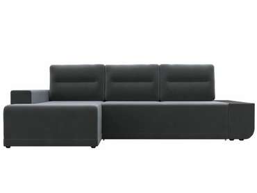 Угловой диван-кровать Чикаго серого цвета левый угол