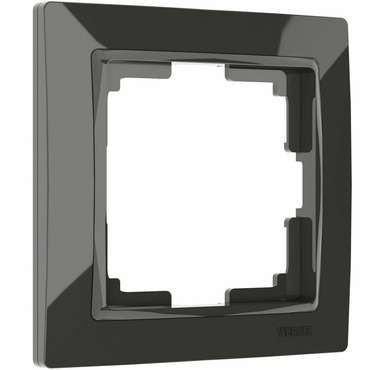 Рамка из пластика на 1 пост Snabb Basic серо-коричневый W0012007