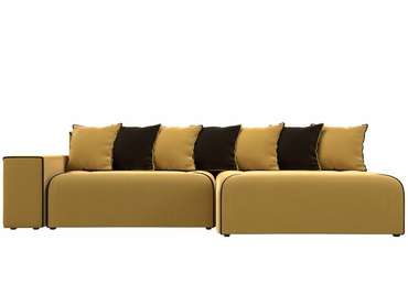 Угловой диван-кровать Кёльн желтого цвета правый угол
