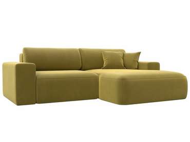 Угловой диван-кровать Лига 036 Классик желтого цвета правый угол