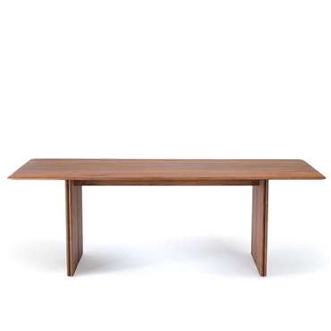 Обеденный стол из массива орехового дерева Minela коричневого цвета