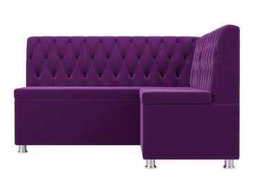 Кухонный угловой диван Мирта фиолетового цвета правый угол