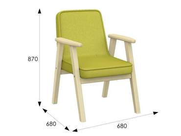 Кресло Ретро светло-зеленого цвета