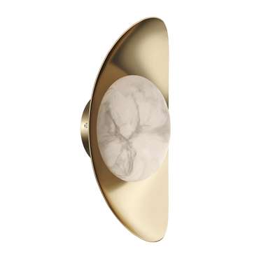 Светильник настенный ST-Luce Золотистый/Алебастр LED 1*7W 3000K PEARL