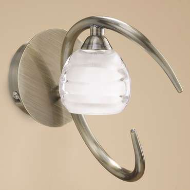 Бра Loop Antique Brass 1826 (стекло, цвет белый)