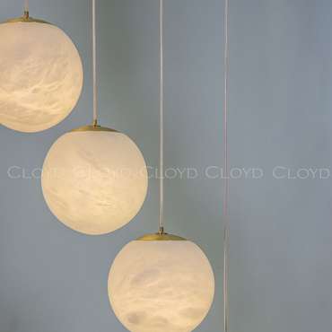 Подвесной светильник Cloyd ORIONIS P1 / выс. 12 см - алебастр - латунь