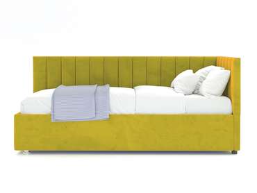 Кровать Negga Mellisa 90х200 желто-зеленого цвета с подъемным механизмом правая