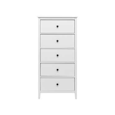 Комод Токе 5 белого цвета
