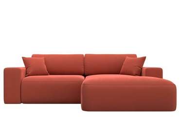 Угловой диван-кровать Лига 036 Классик кораллового цвета правый угол