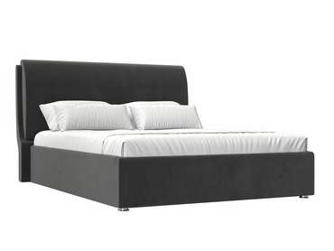 Кровать Принцесса 160х200 темнео-серого цвета с подъемным механизмом