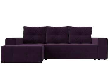 Угловой диван-кровать Перри темно-фиолетового цвета левый угол