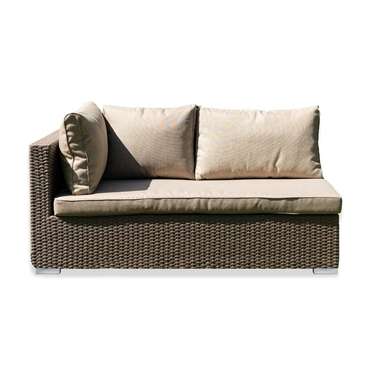 Садовый диван Annecy табачно-коричневого цвета без правого подлокотника