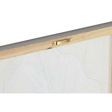 Картина Home ESPRIT Белый Позолоченный Полотно Деревянный MDF Лист растения романтик 30 x 2,5 x 60 cm (2 штук)