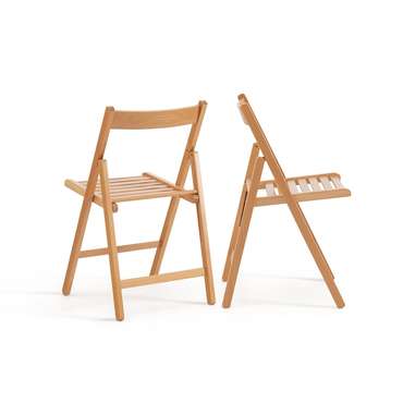 Комплект из двух удобных складных стульев Yann бежевого цвета