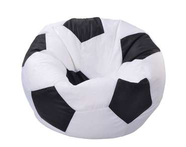 Кресло-мешок Мяч бело-черного цвета