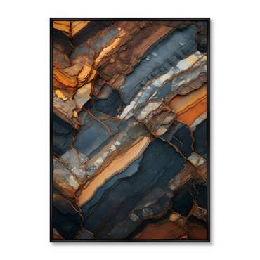 Репродукция картины на холсте Stone color palette, No 1, 2024г.