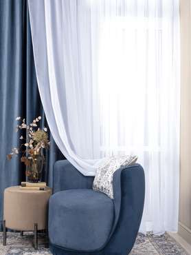 Тюль Bella 295х500 белого цвета