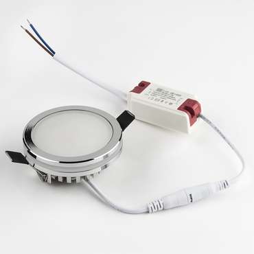 Светодиодный встраиваемый светильник Maturo S 3000K из металла и стекла 