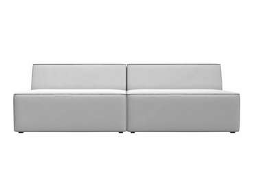 Прямой модульный диван Монс белого цвета (экокожа)