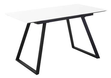 Стол обеденный раздвижной Пеле черно-белого цвета