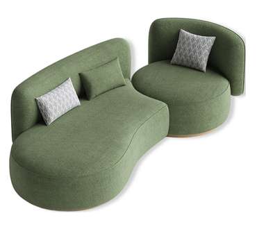 Модульный диван Coco зеленого цвета