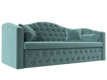 Прямой диван-кровать Мечта бирюзового цвета
