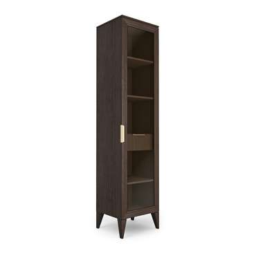 Книжный шкаф Линии темно-коричневого цвета правый