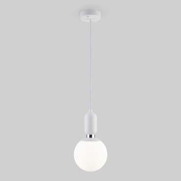 Подвесной светильник Bubble белого цвета со стеклянным плафоном 